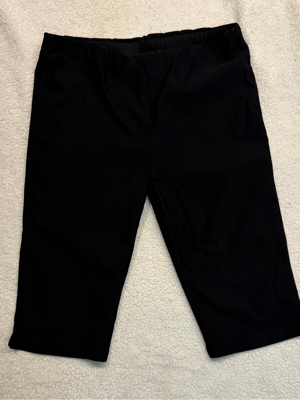 Tic Toc From Los Angeles Black Pull-On Bike Shorts Capri Leggings Size Large